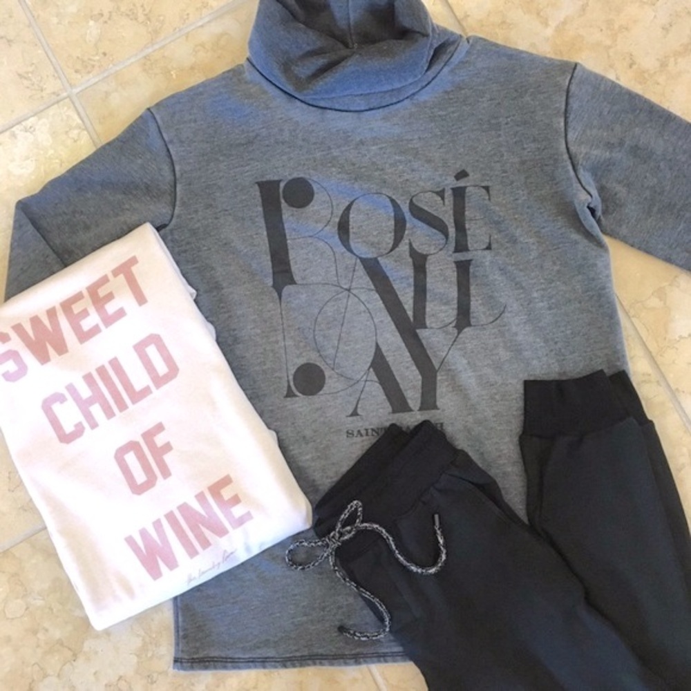 REVOLVE + THE LAUNDRY ROOM Rosè All Day St. Barth Cowl Neck Sweatshirt Top